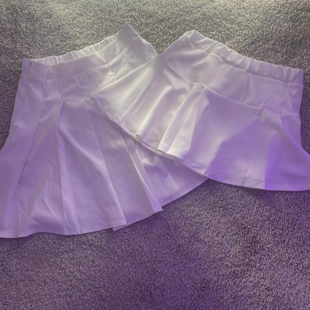 shein white tennis skirt bundle
